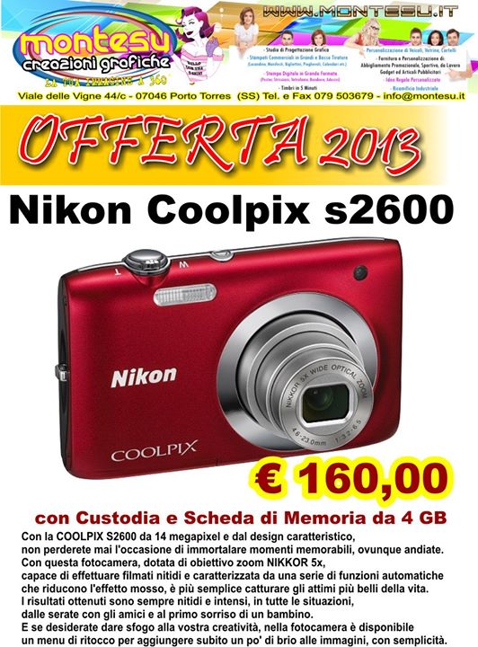 Offerta 2013 nicon coolpix s2600